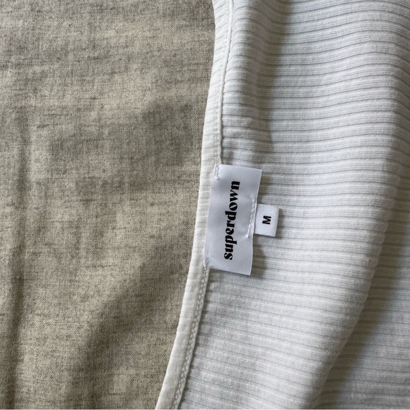 Superdown White Ribbed Top - Picture 2 of 3